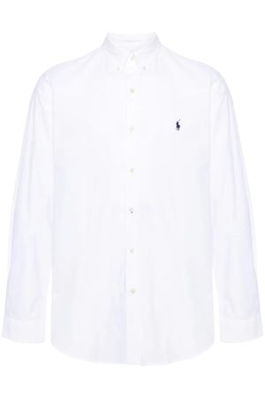 Camicia Polo Pony in cotone bianco RALPH LAUREN | 710928254002WHITE